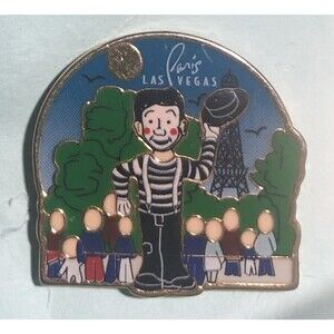 Paris Las Vegas, Eiffel Tower and Mime  Casino collectible pin